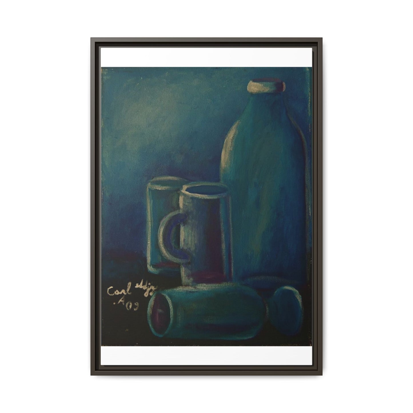 Canvas Wall Art Bottle and Glass