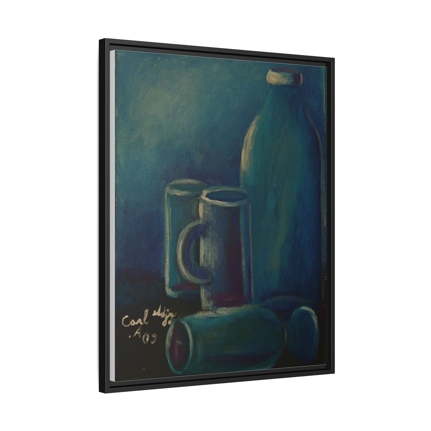 Canvas Wall Art Bottle and Glass