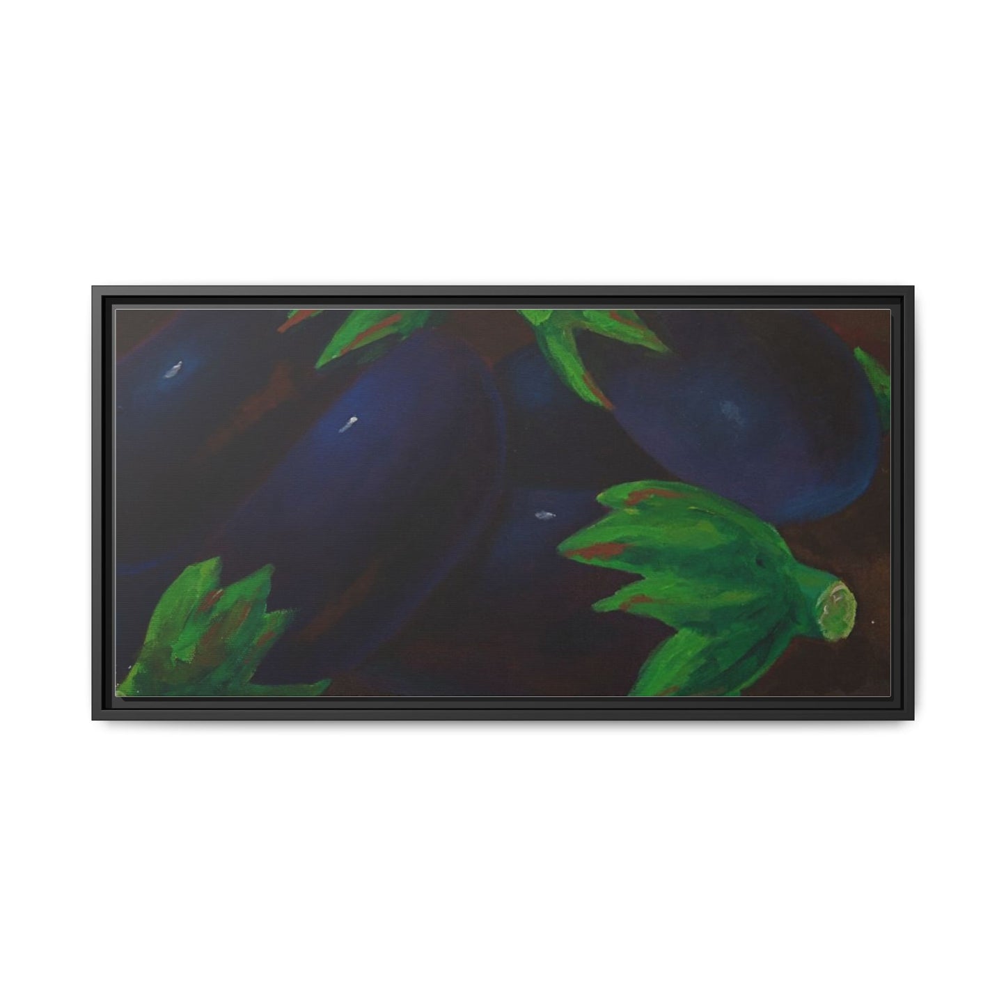 Canvas Wall Art - Tropical Eggplant Design