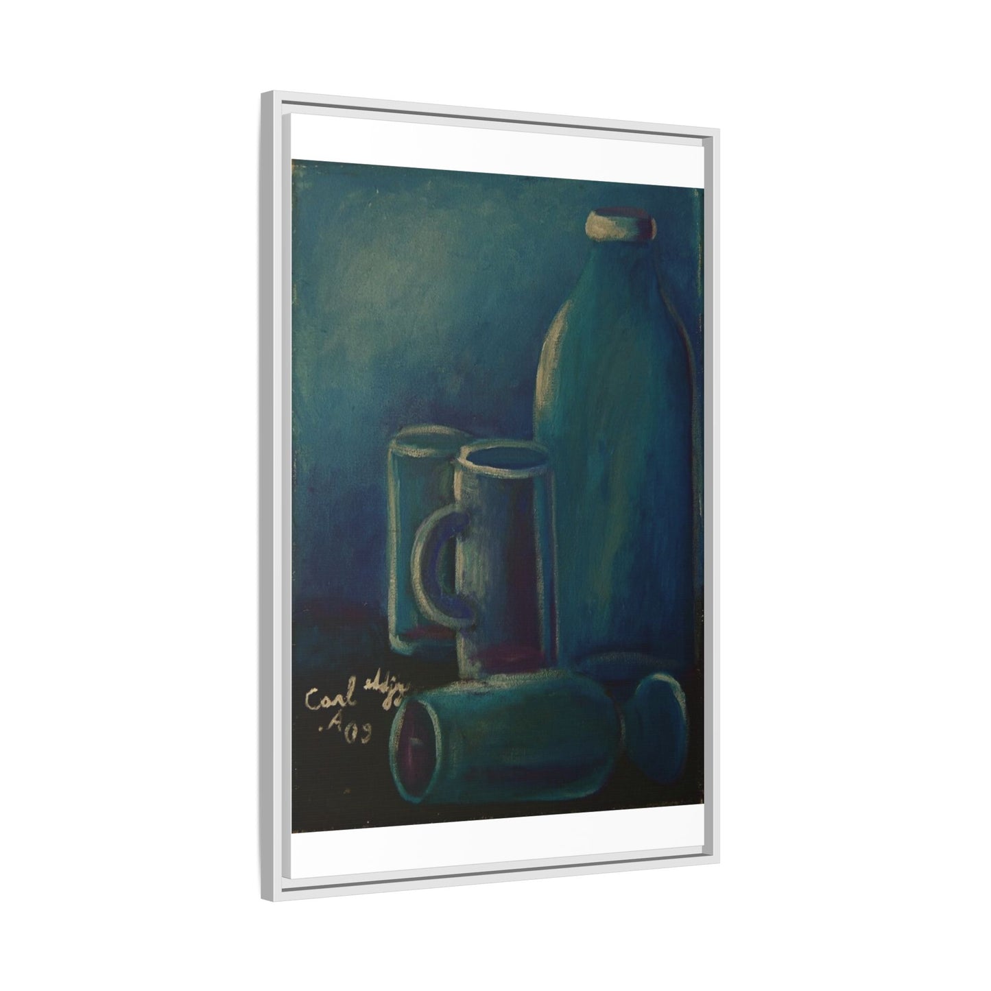 Canvas Wall Art Bottle and Glass