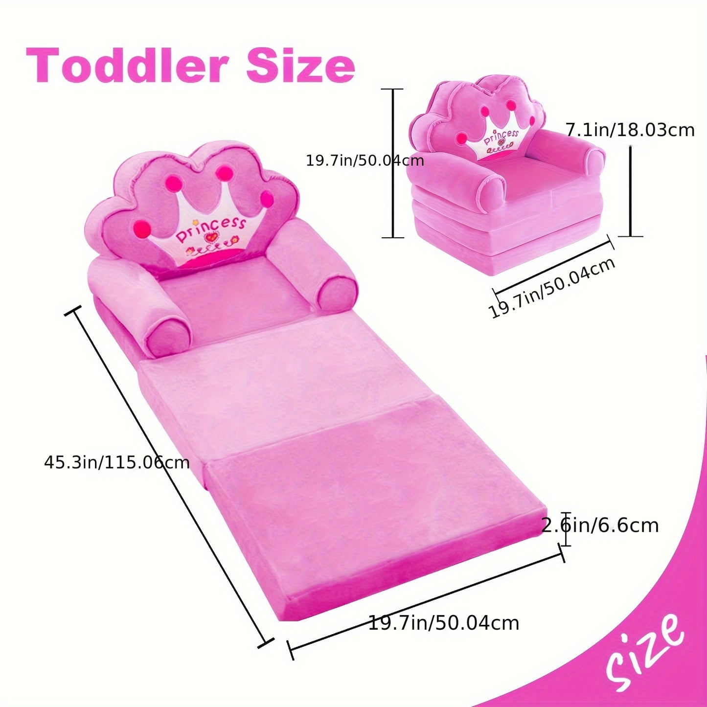 💖 Foldable Multifunctional Teenage Lounge Sofa (Pink): Plush, Washable Memory Foam Chair with Pillow and Armrests