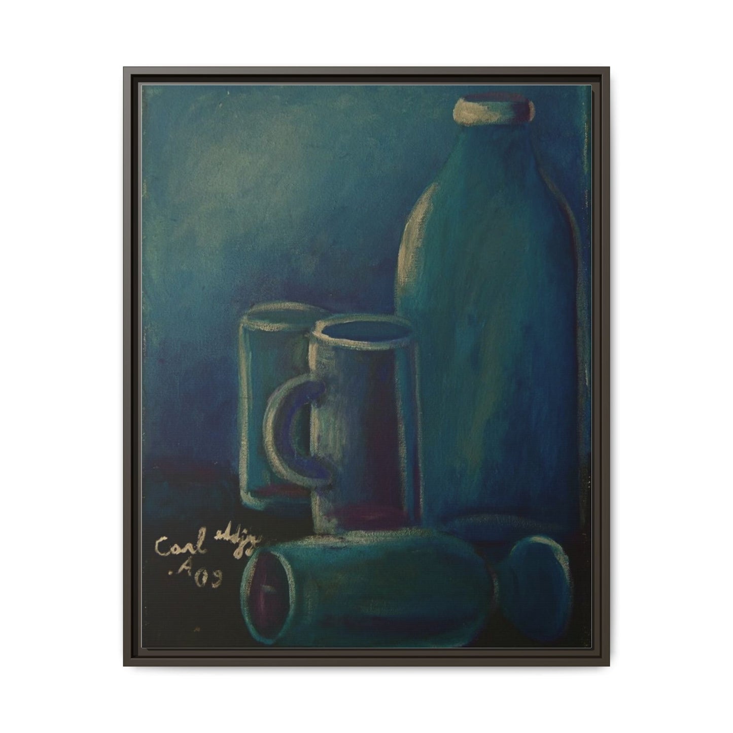 Canvas Wall Art Bottle and Glass