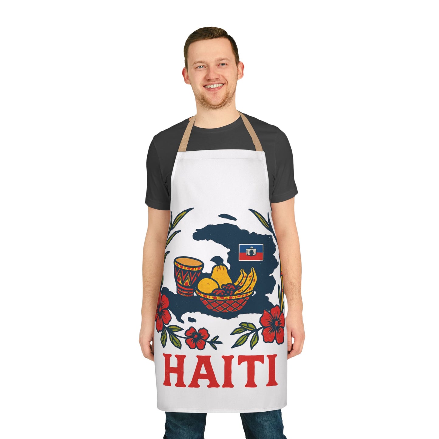 Apron, Haiti 5-Color Straps Kitchen Cooking Cover Gift Idea