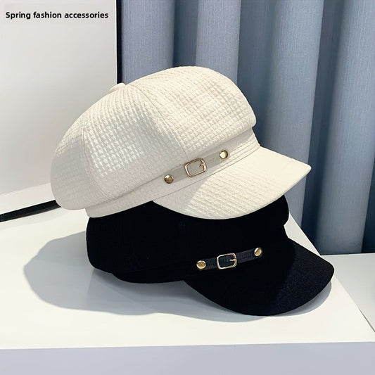 Elegant Octagonal Beret/Artist Hat for Women