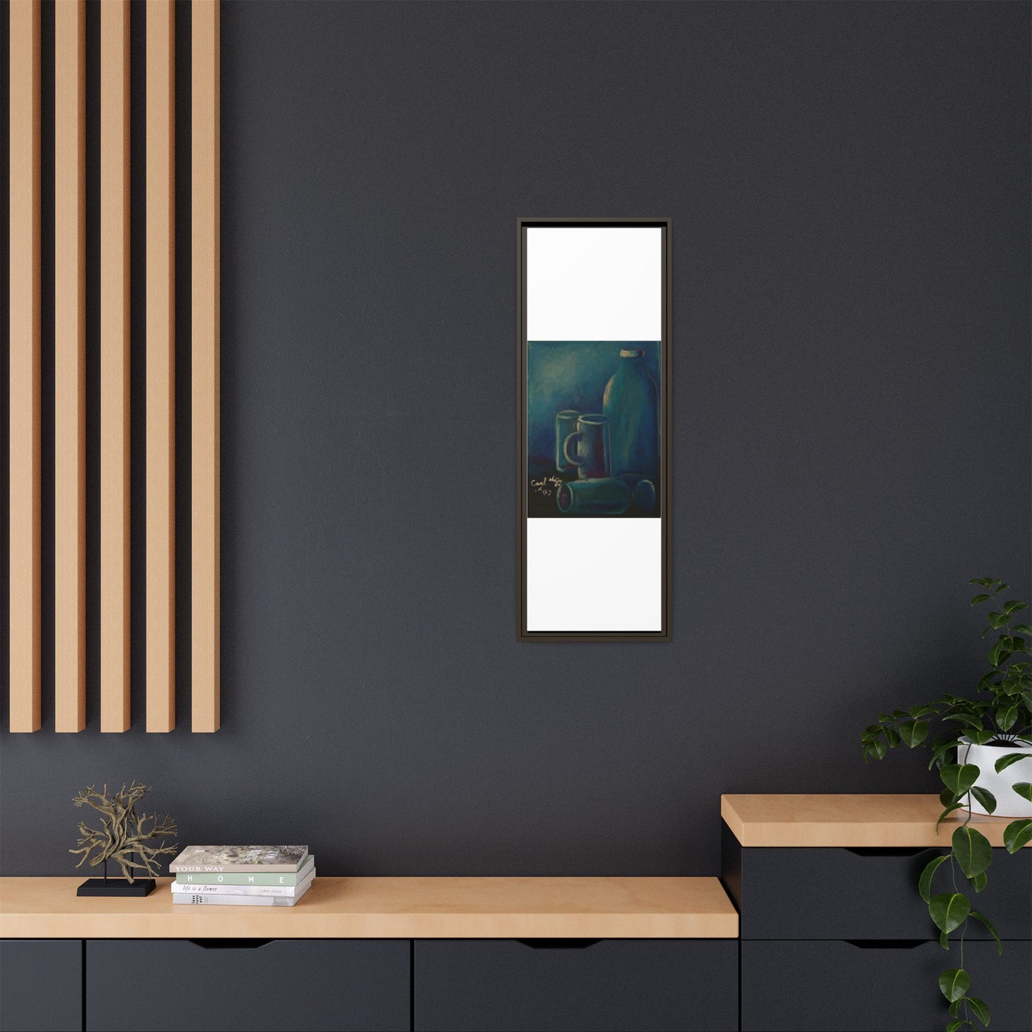 Canvas Wall Art Bottle and Glass