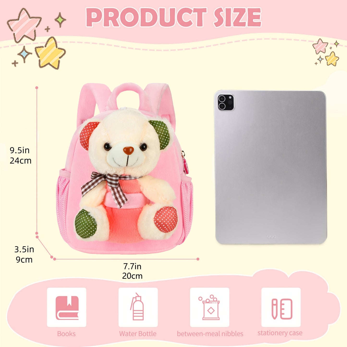 🎒 Cute Plush Animal-Shaped Kids' Backpack: Soft Preschool/Elementary School Bag with Detachable Toy (Ideal Gift/Party Favor)