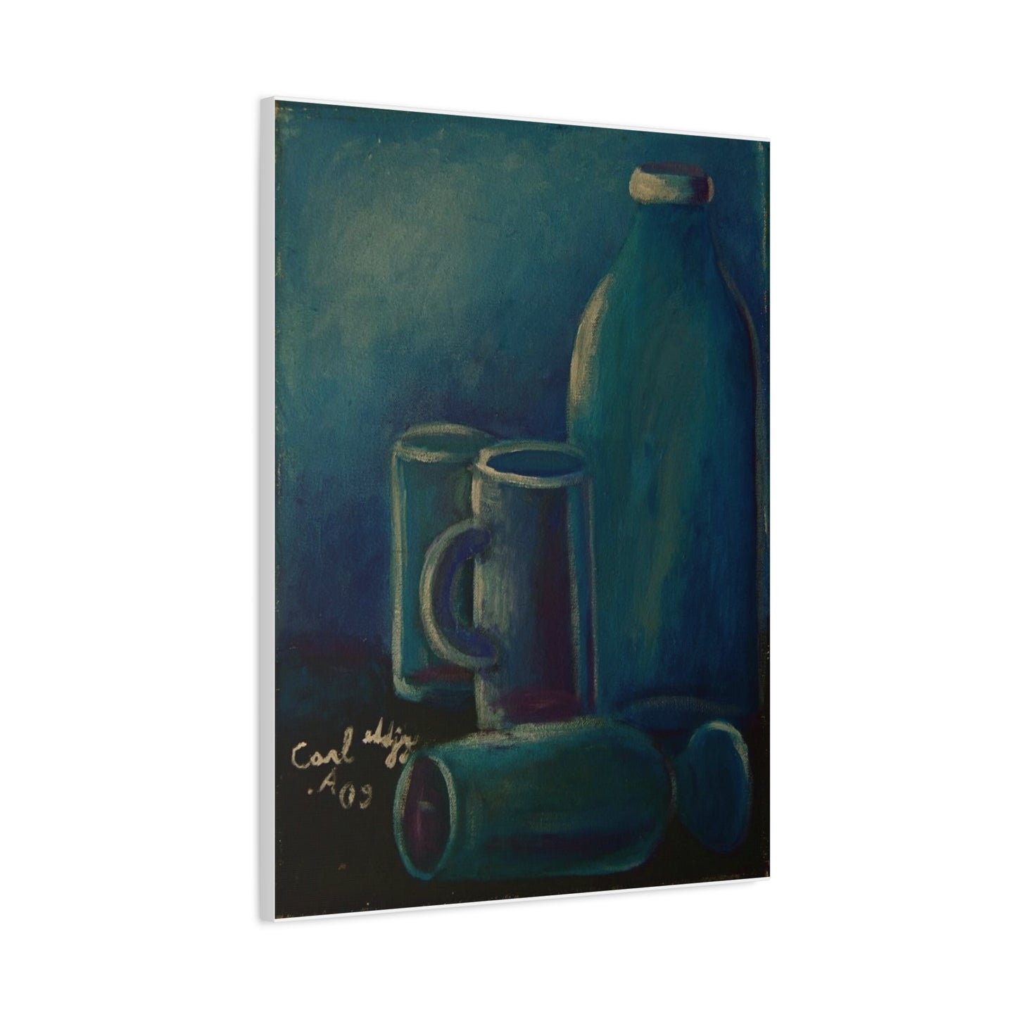Canvas Art - Glass and Bottle Design