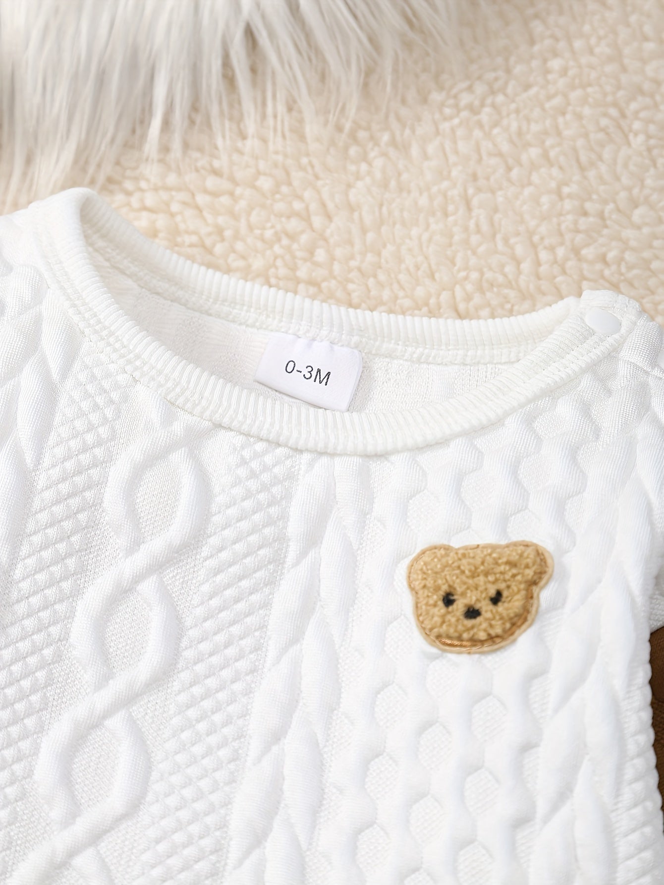 2pc Baby Boy Bear Romper & "Mom'S Boy" Pants Set