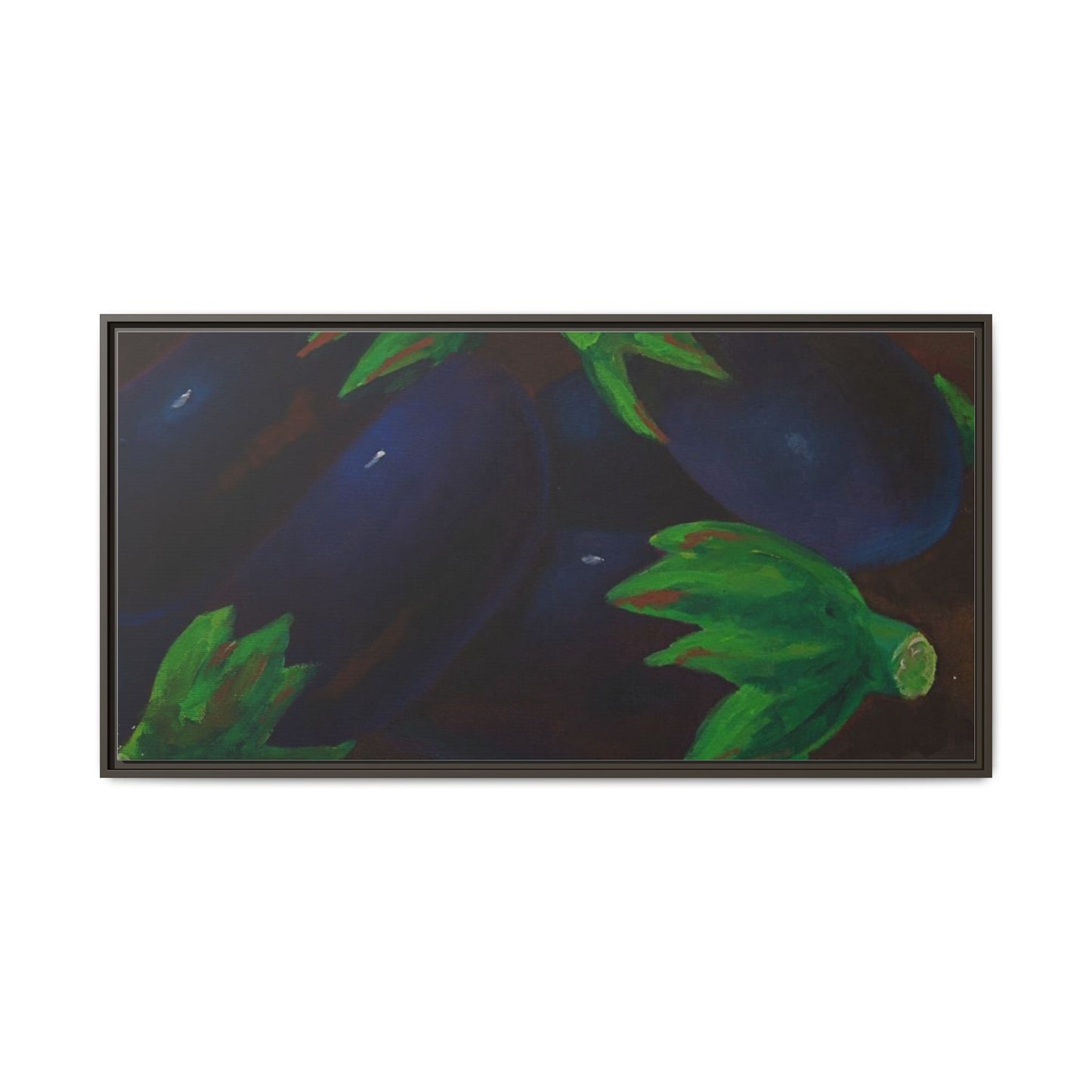 Canvas Wall Art - Tropical Eggplant Design