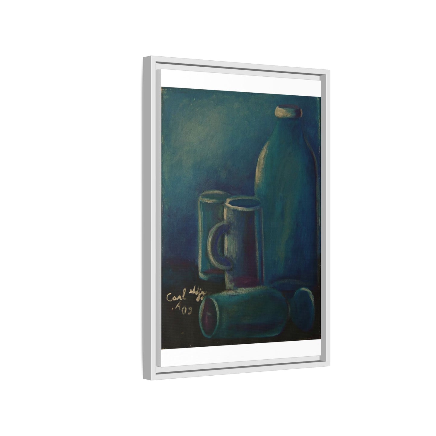 Canvas Wall Art Bottle and Glass