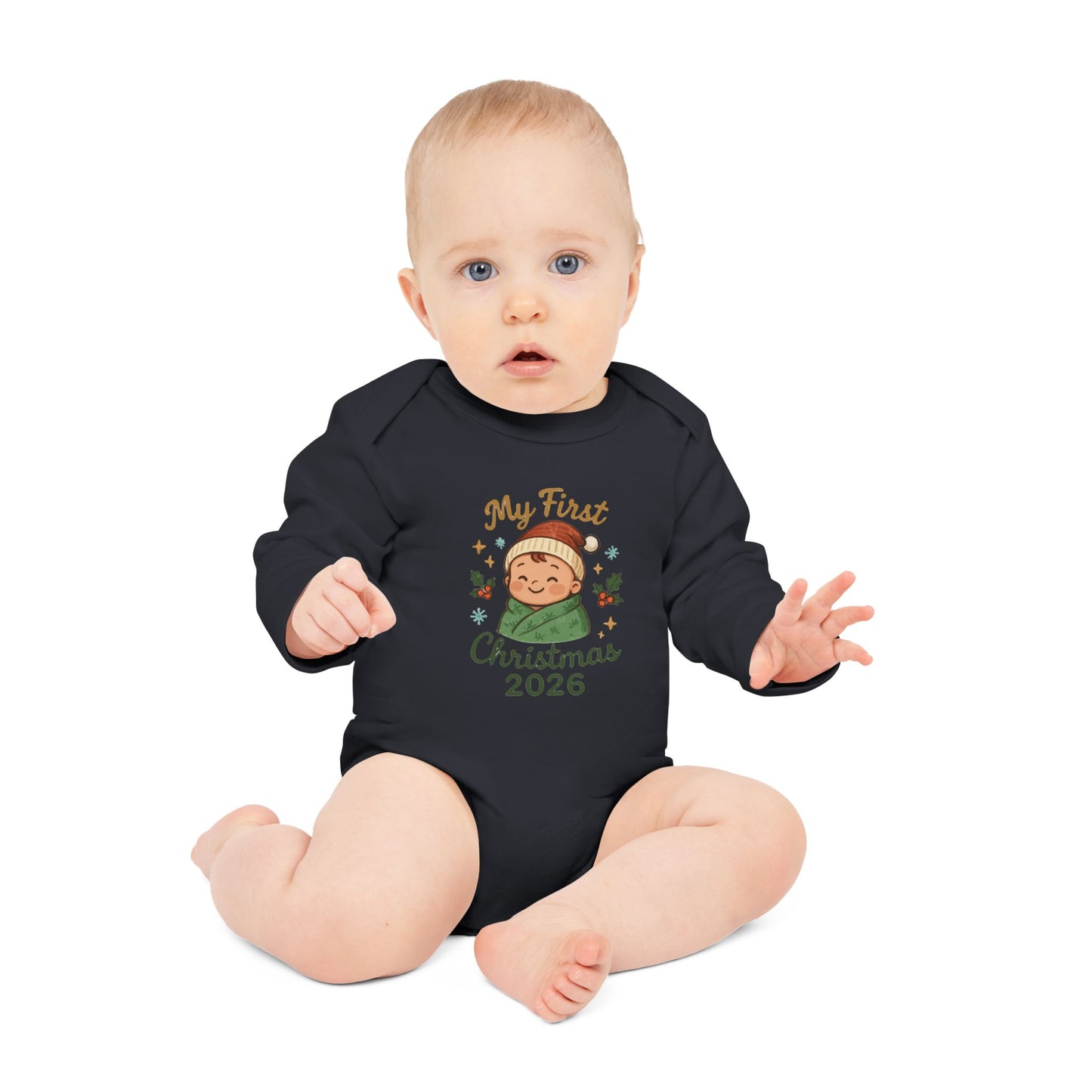 Baby Bodysuit — "My First Christmas 2026" Cute Holiday Infant Onesie