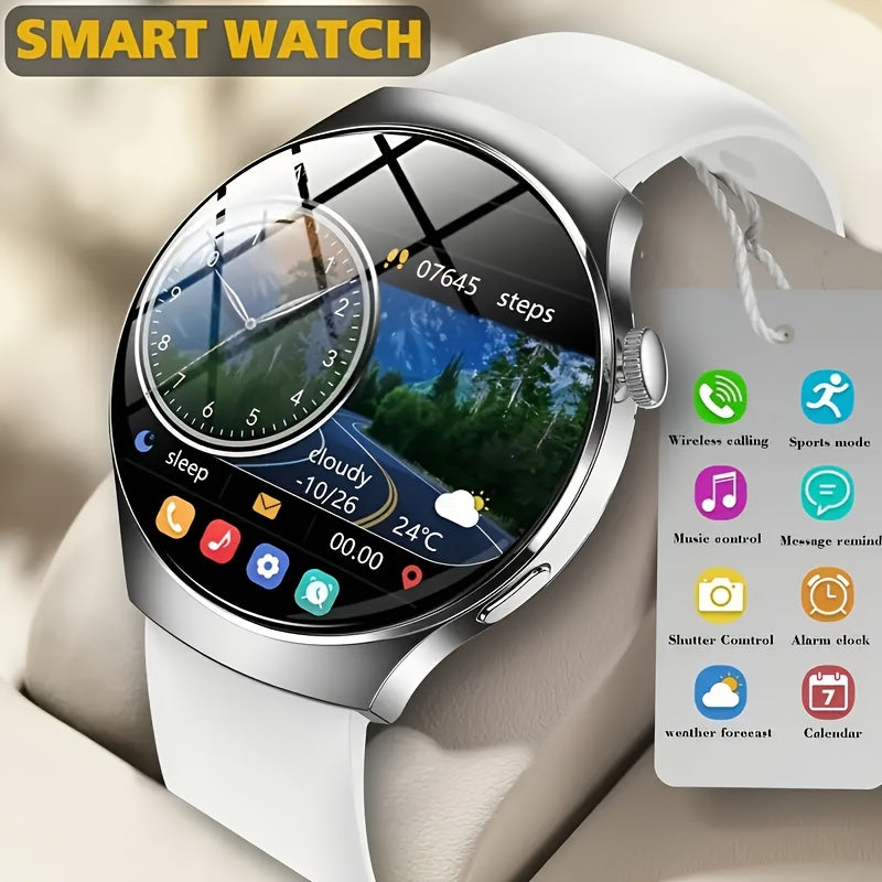 Silicone Strap Smartwatch for Men and Women | Call-making and Answering, Pedometer, Calorie Counter, Multiple Exercise Modes, Remote Camera Control, Music Playback, Alarm, 180mAh Lithium Battery, 1.5-inch HD Circular Touchscr