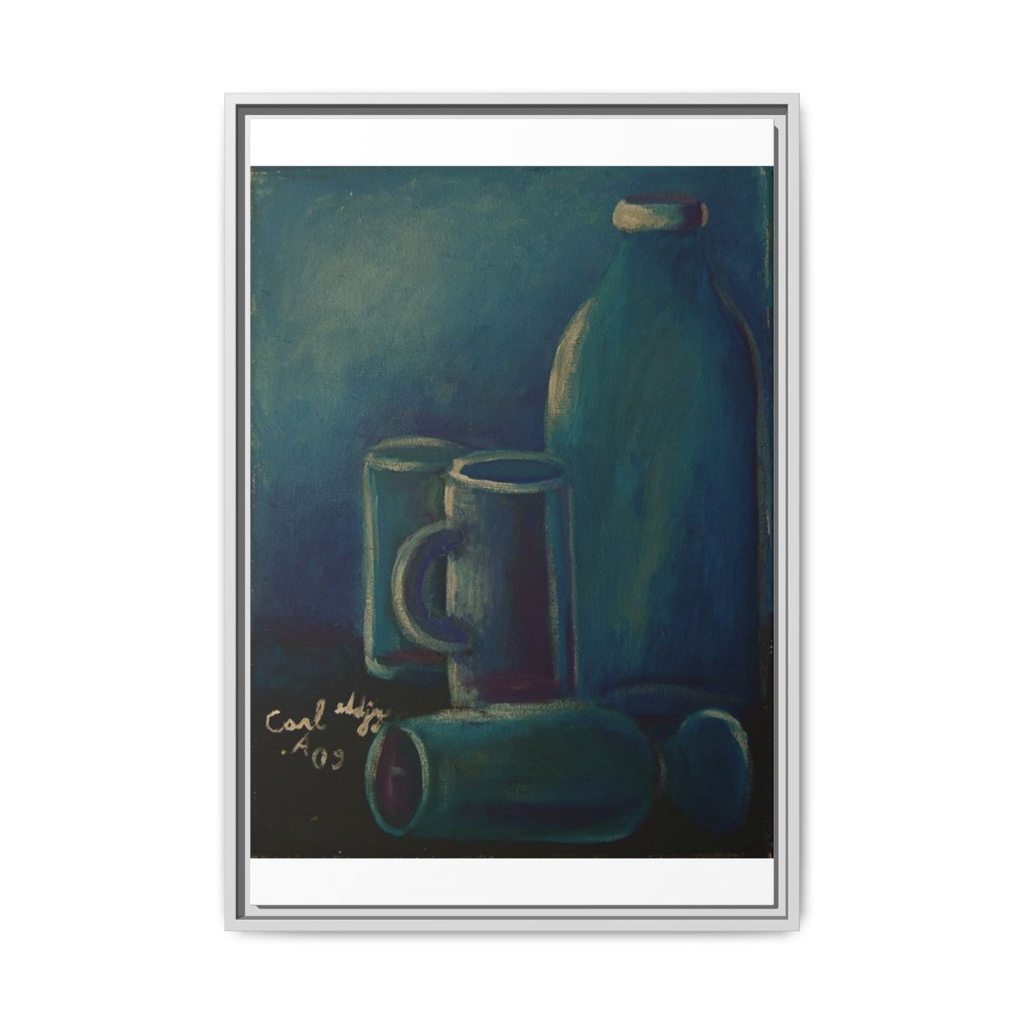 Canvas Wall Art Bottle and Glass