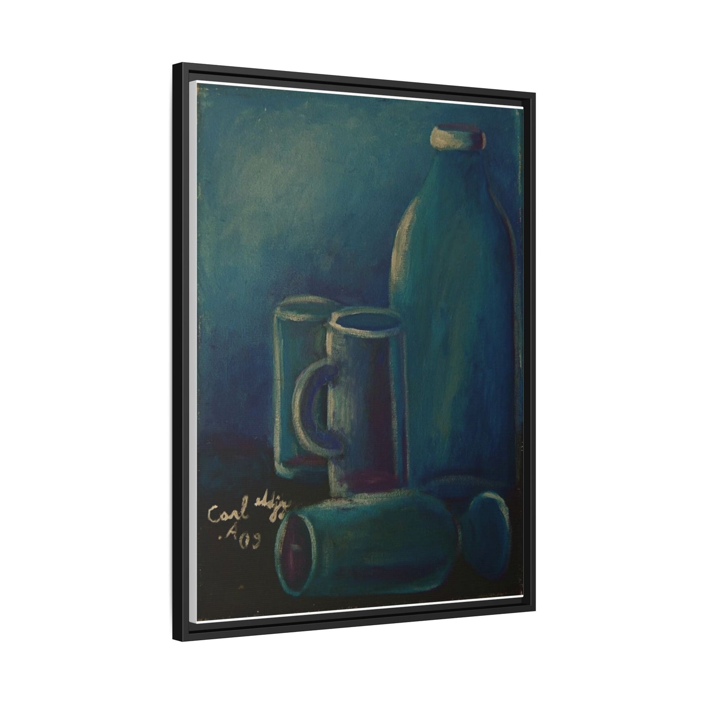Canvas Wall Art Bottle and Glass