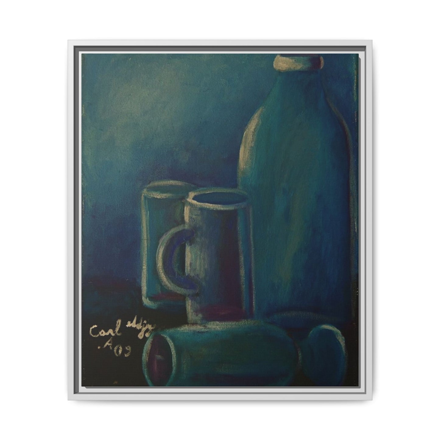 Canvas Wall Art Bottle and Glass