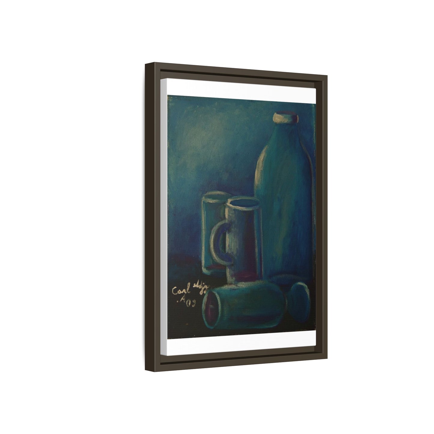 Canvas Wall Art Bottle and Glass