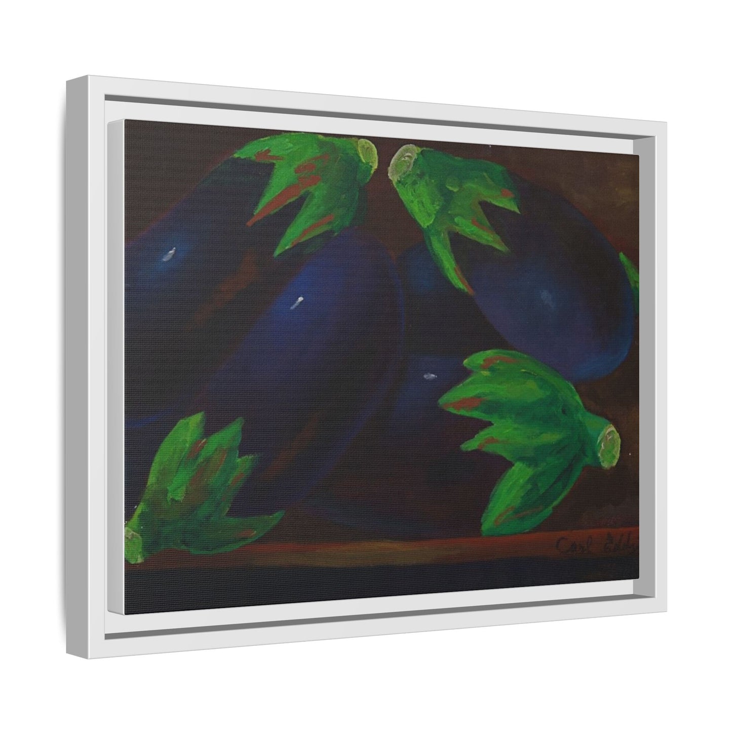 Canvas Wall Art - Tropical Eggplant Design