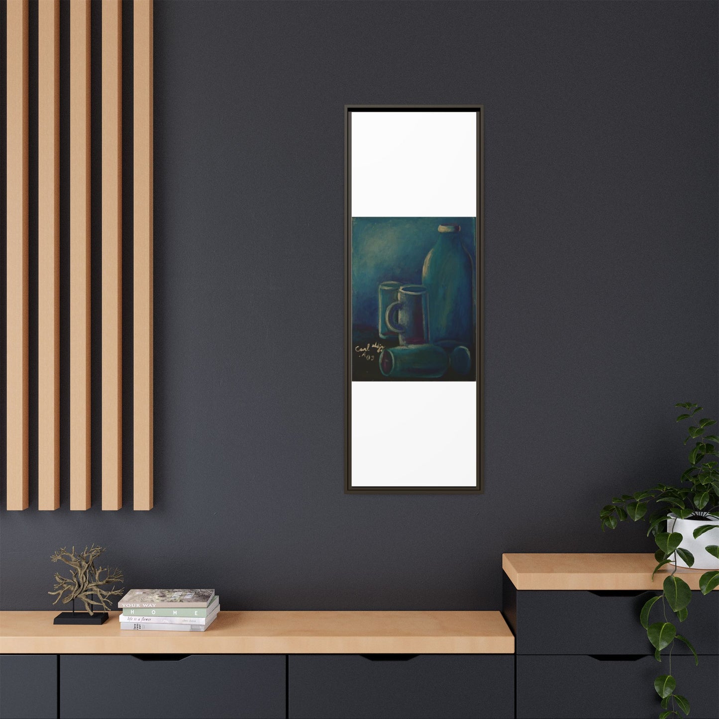 Canvas Wall Art Bottle and Glass