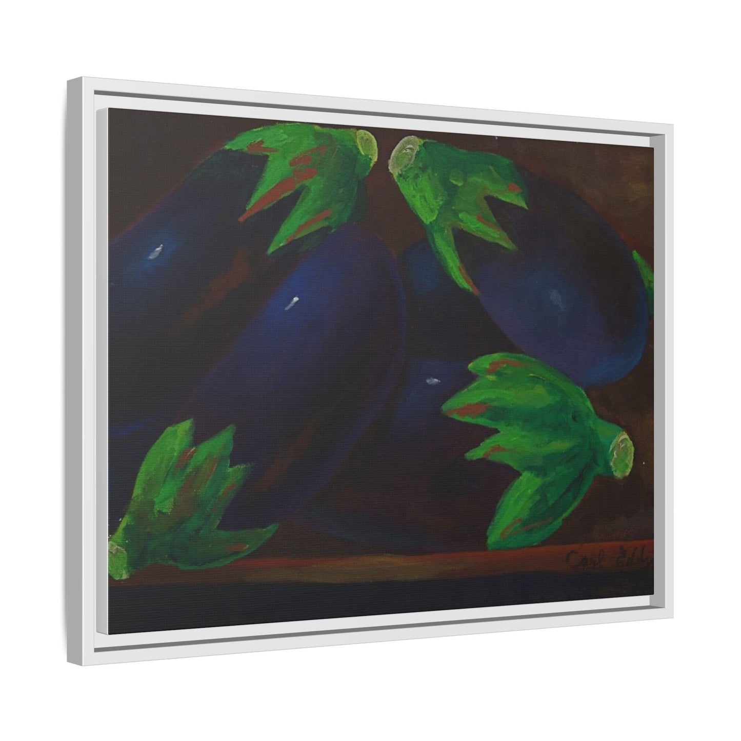 Canvas Wall Art - Tropical Eggplant Design