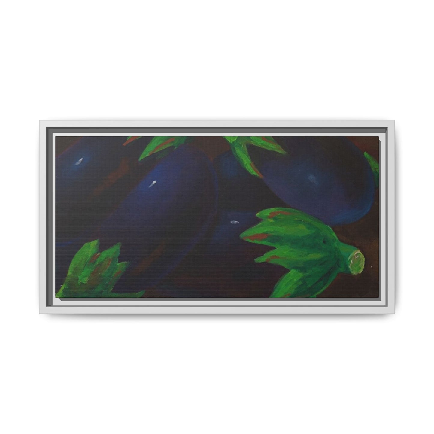 Canvas Wall Art - Tropical Eggplant Design