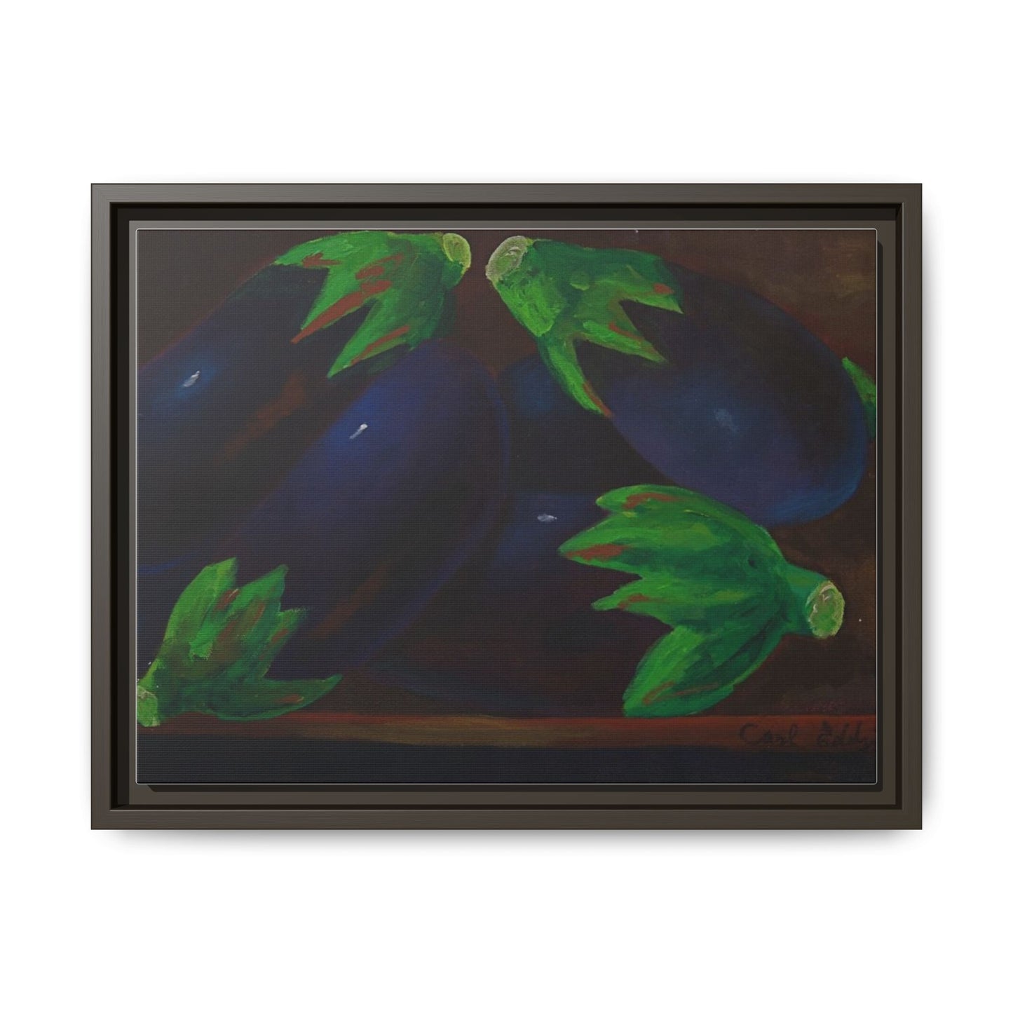 Canvas Wall Art - Tropical Eggplant Design