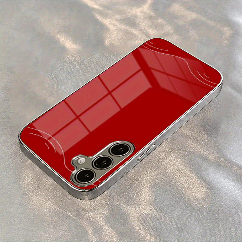 📱 Men's High-End Electroplated Glass Phone Case: Anti-Drop Business Protection for Samsung Galaxy S20/S21/S22/S23 (New 24/25 Models)