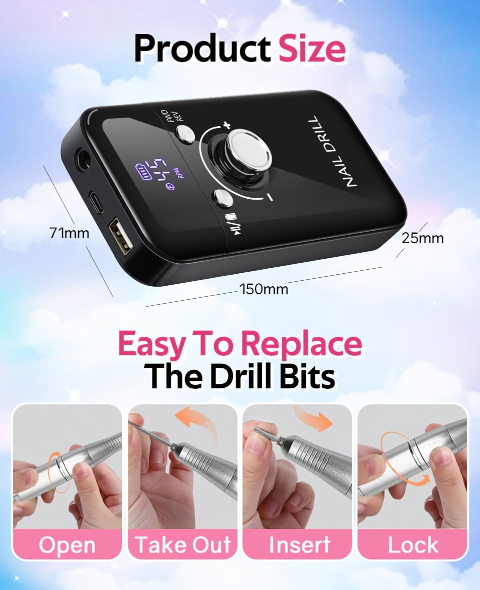 Professional Electric Nail Drill Machine (45000RPM)