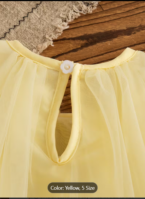 Charming Mustard Yellow Sleeveless Dress for Baby's 1st Birthday and Special Occasions - Fluffy Skirt and Smock Bodice Design