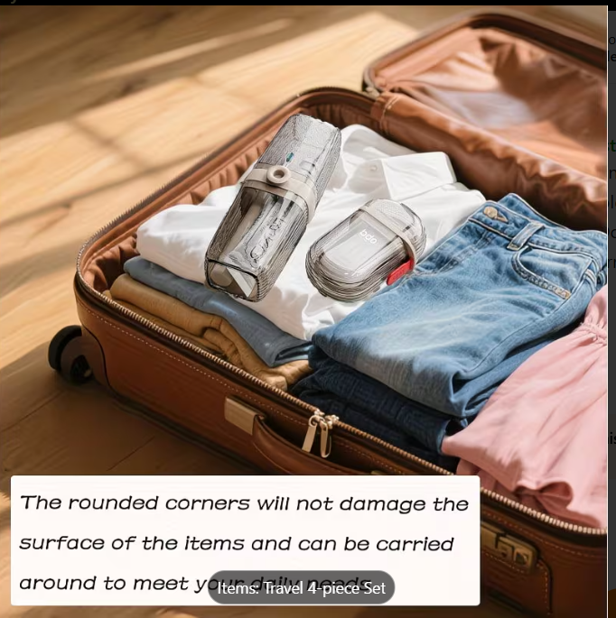 4-Piece Travel Storage Box Set: Lidded Soap Box & Toothbrush Case - Perfect for College Dorms, Showers, and Gyms