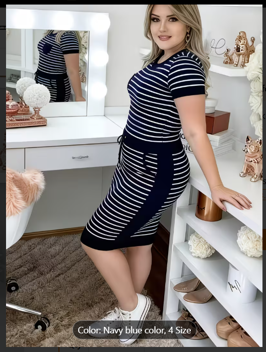 Stylish Casual Bodycon Dress with Double Pockets and Contrast Drawstring