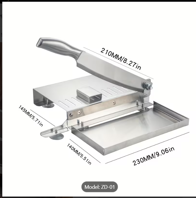 Stainless Steel Manual Meat Slicer – Frozen Meat, Beef & Vegetable Cutter for Home Kitchen