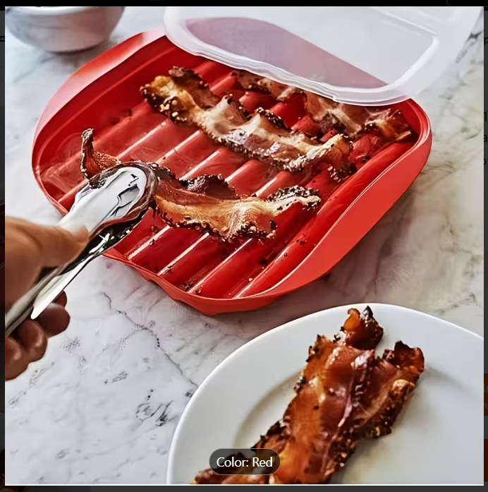 Relvorin Microwave Tray with Splatter Lid - Quick, Safe, and Mess-Free Cooking for Crispy Meals in Minutes
