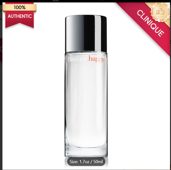 Clinique Happy Eau de Parfum for Women – 3.4oz / 1.7oz Fresh Citrus & Floral Perfume