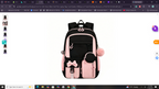 Stylish Black and Purple School Backpack Set for Girls and Teens – Cute Bowknot Design, Waterproof Laptop Bag and Rucksack