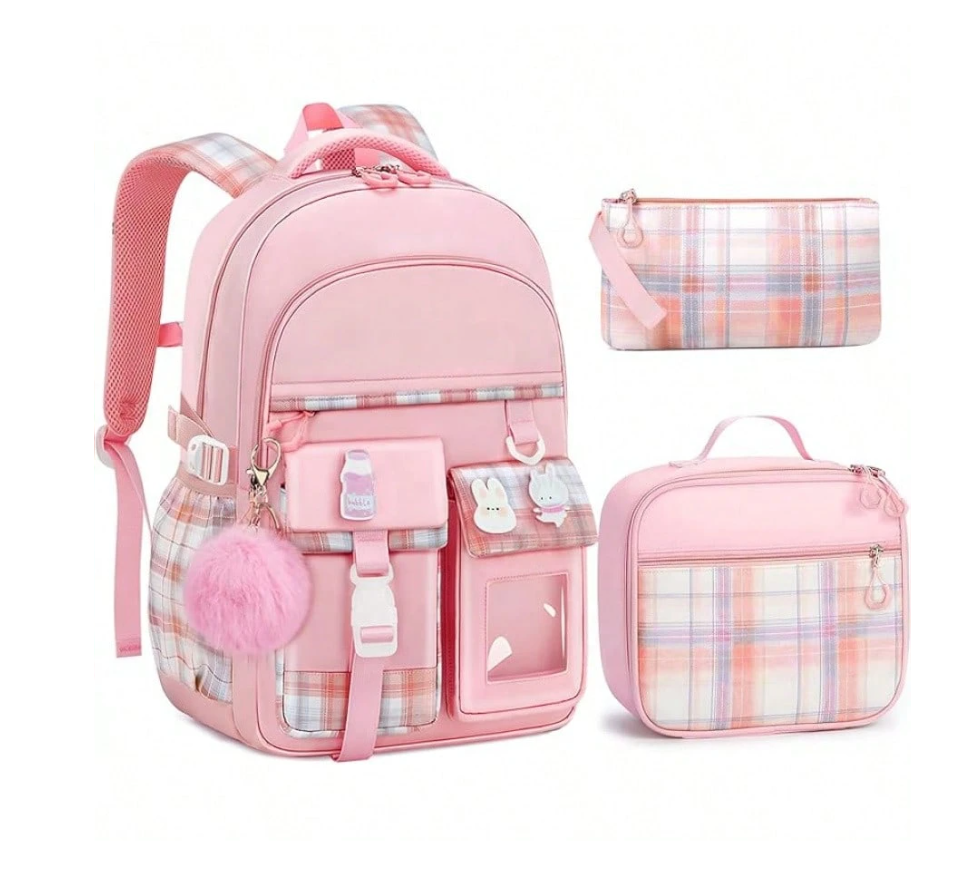 Cute and Functional School Backpack for Girls - Spacious Bookbag for All Ages with Multiple Pockets