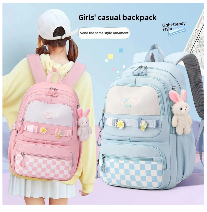 Stylish and Spacious School Backpack for Girls - Perfect for Students of All Ages