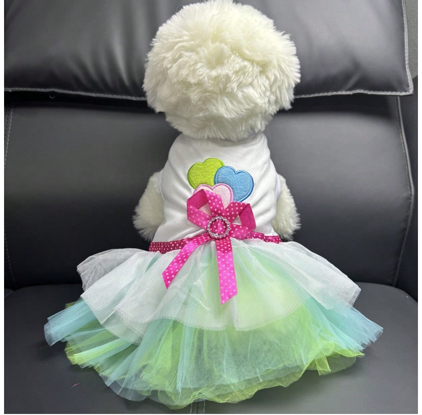Charming Spring Lace Dress for Small Dogs - Ideal for Parties, Birthdays, and Weddings