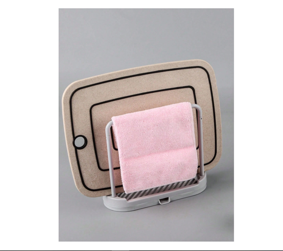 Double Layer Kitchen Sink Storage Rack – Space-Saving Countertop Drying Solution for Sponges and Cloths