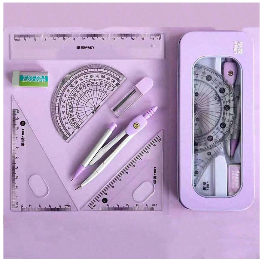 High-Quality Multi-Function Compass and Ruler Set for Precision Measurement – Essential Back-to-School Tool