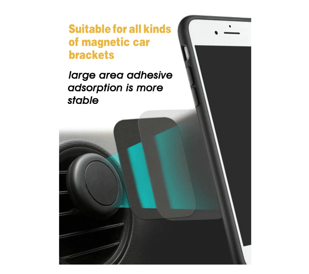 Universal Magnetic Phone Holder Plates - 20pcs Value Set for Cars, Tablets, and Desktops