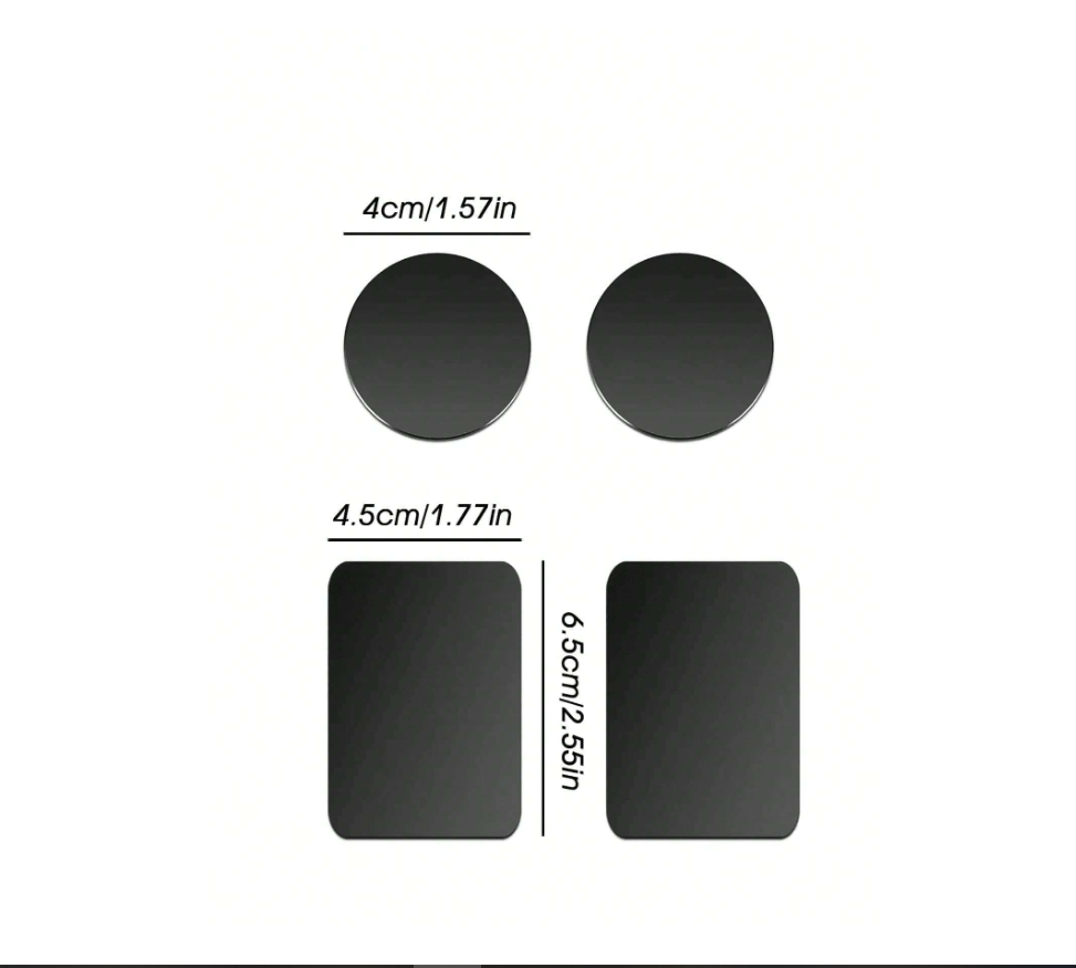 Universal Magnetic Phone Holder Plates - 20pcs Value Set for Cars, Tablets, and Desktops