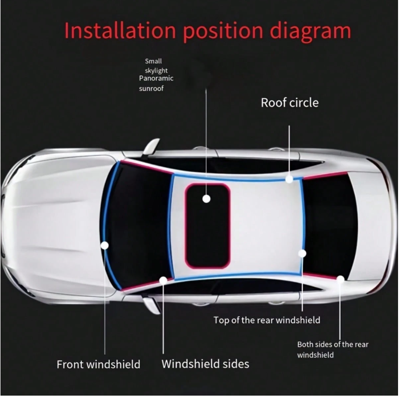 Universal Waterproof Car Roof Seal Strip - 200cm T-Shaped Windshield & Sunroof Leak Proof Solution