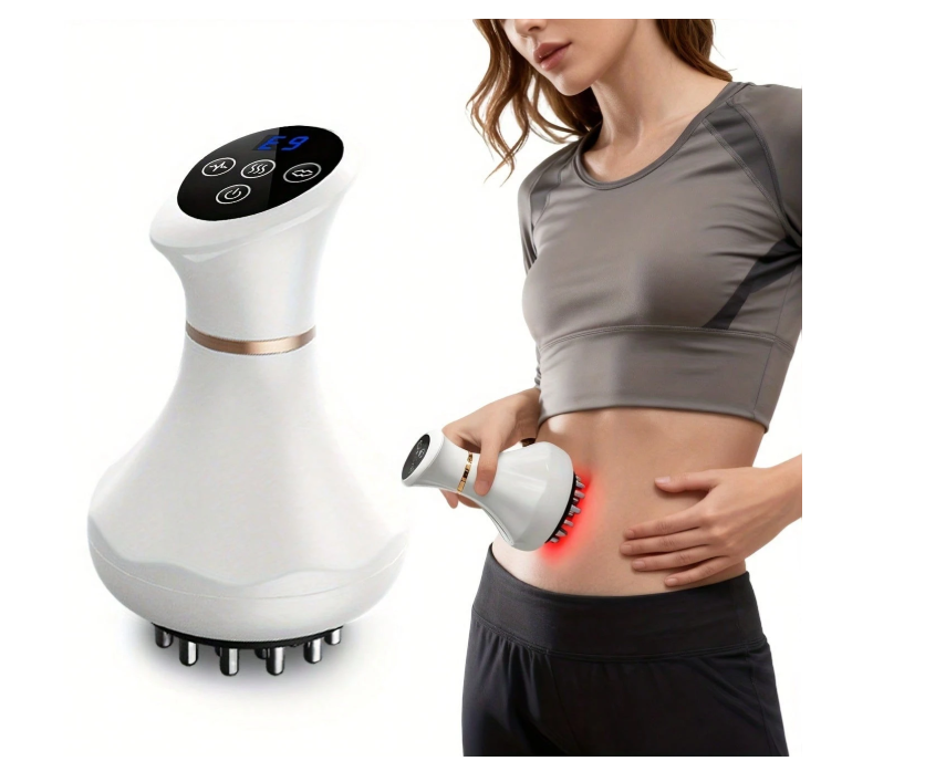 Intelligent Vibration Massage Brush with Temperature Control & Hot Compress for Ultimate Relaxation - Perfect Health Gift for Mother's & Father's Day