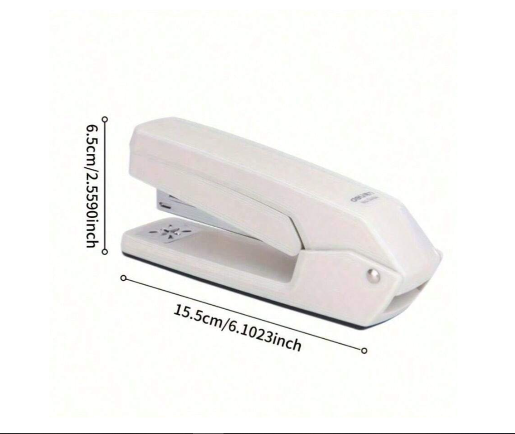 1pc 360° Rotating Stapler, Effortless Stapler, Multi-Functional Business Office Supplies, White, Can Bind 25 Sheets Of Paper At Once