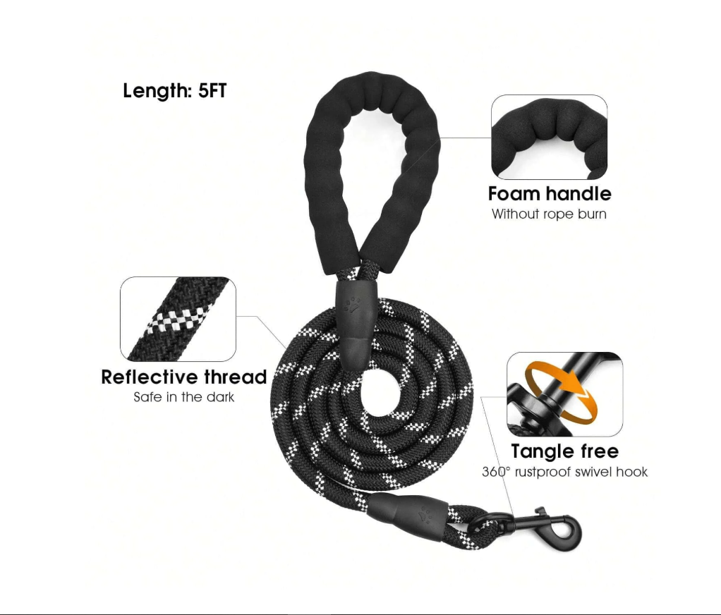 No-Pull Dog Harness – Adjustable Reflective Soft Padded Pet Vest with Handle & 2 Leash Clips
