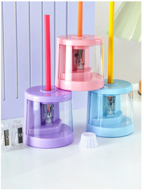 Automatic Electric Pencil Sharpener for Kids - Portable, Razor-Sharp Blades for School & Office Use, Multi-Color Options