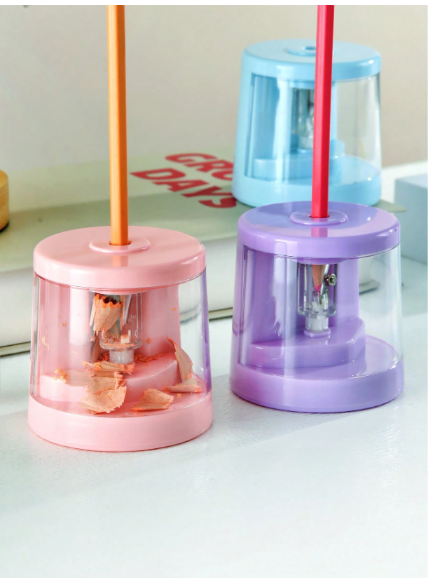 Automatic Electric Pencil Sharpener for Kids - Portable, Razor-Sharp Blades for School & Office Use, Multi-Color Options