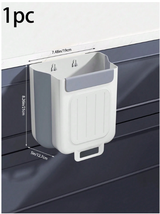 Collapsible Silicone Kitchen Trash Can - Hands-Free, Large Capacity Waste Bin for Easy Cleanup and Organization