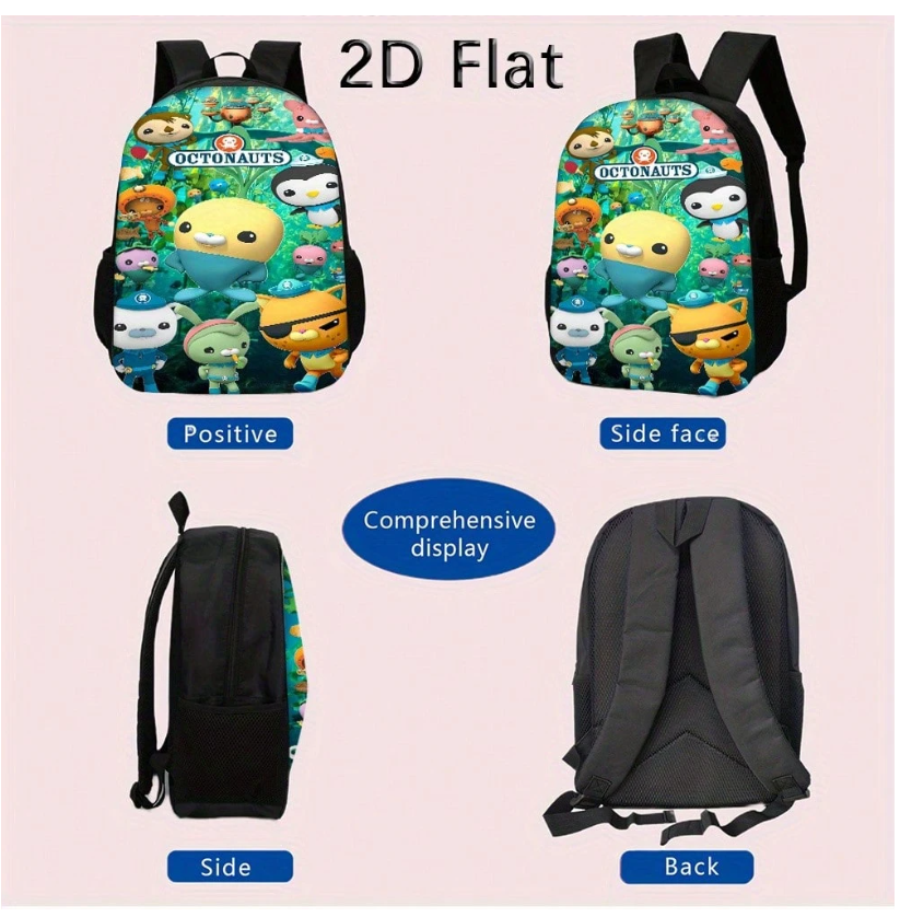 Octonauts Adventure 3-Piece Backpack Set with Lunch Bag and Pencil Case – Perfect for Students!