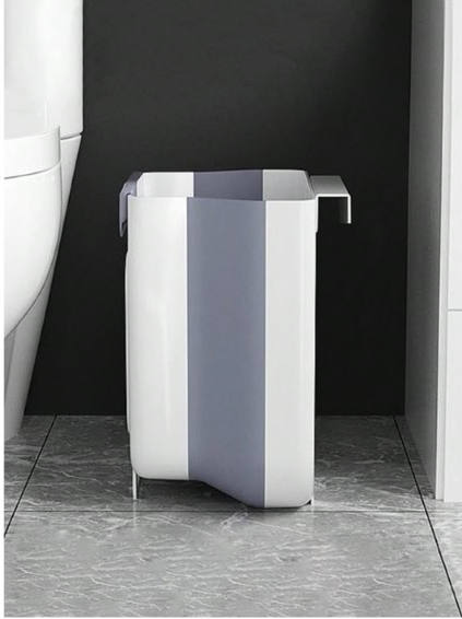 Collapsible Silicone Kitchen Trash Can - Hands-Free, Large Capacity Waste Bin for Easy Cleanup and Organization